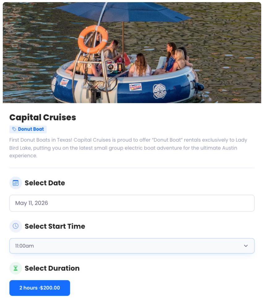 Duration-based booking